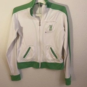 Kids Large 12-14 White And Green Nike Track Jacket